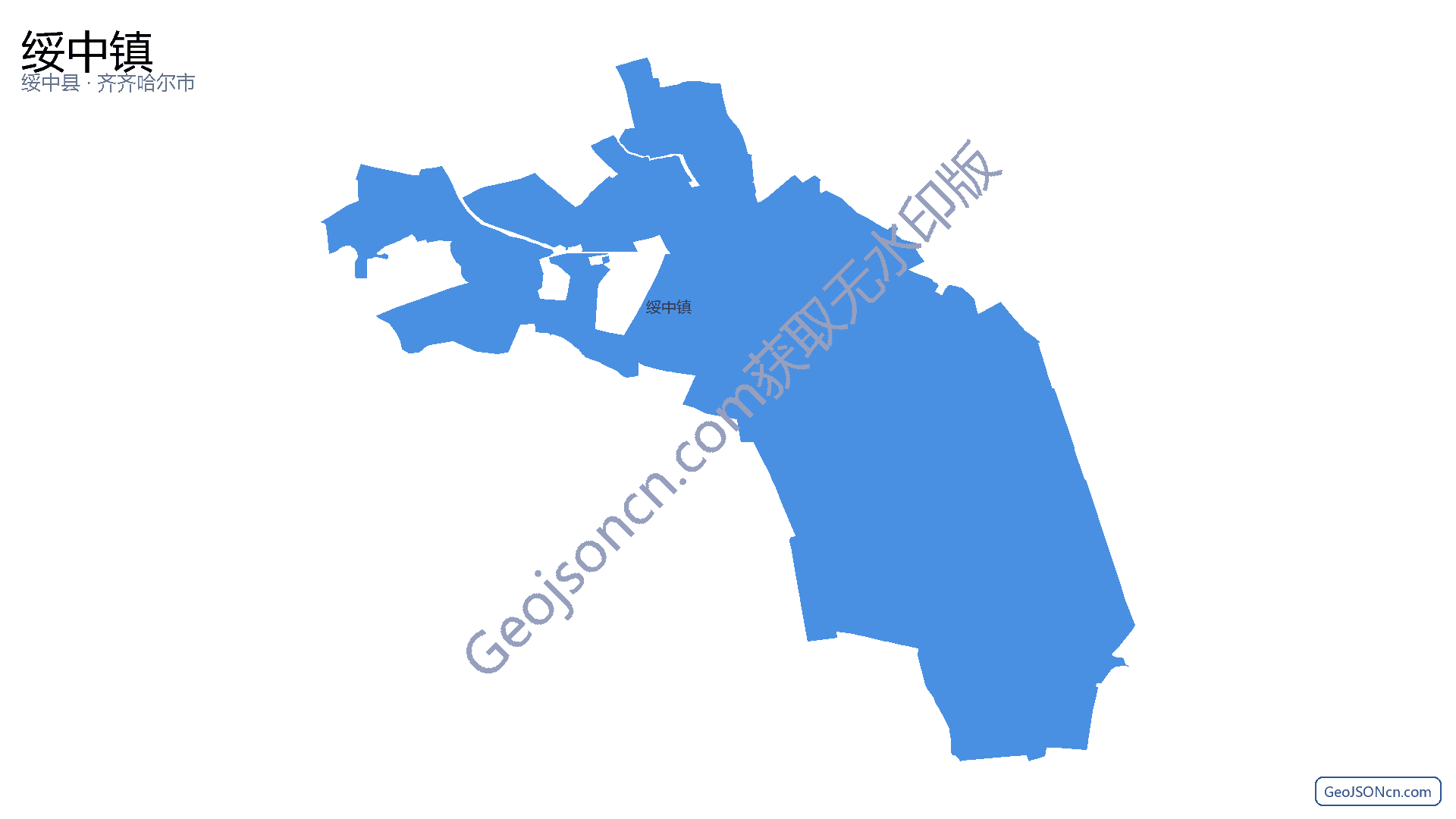 绥中镇行政区划边界地图(绥中县·葫芦岛市),提供GeoJSON、SHP矢量边界数据下载及高清地图大图(PNG/JPG) - GeoJSONcn.com
