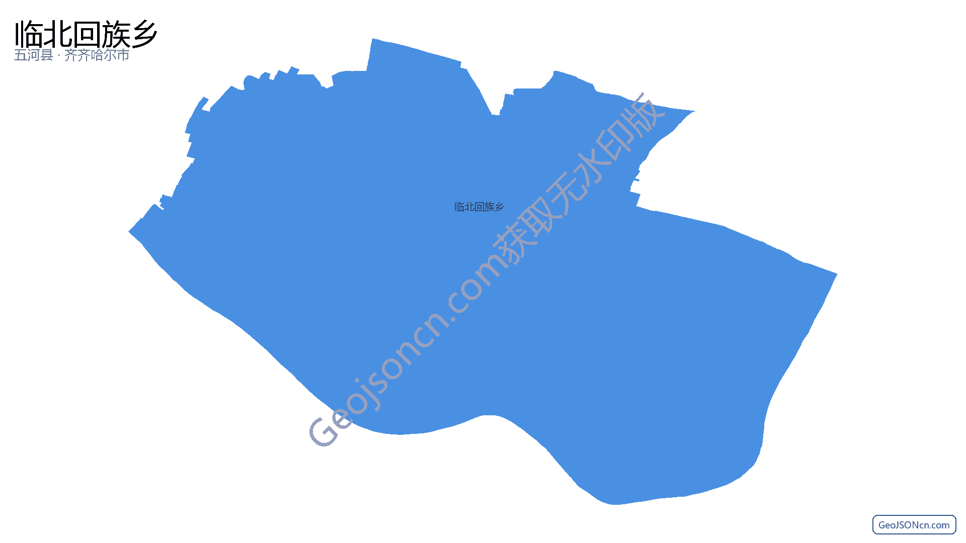 临北回族乡行政区划边界地图（五河县·蚌埠市）,提供GeoJSON、SHP矢量边界数据下载及高清地图大图(PNG/JPG) - GeoJSONcn.com