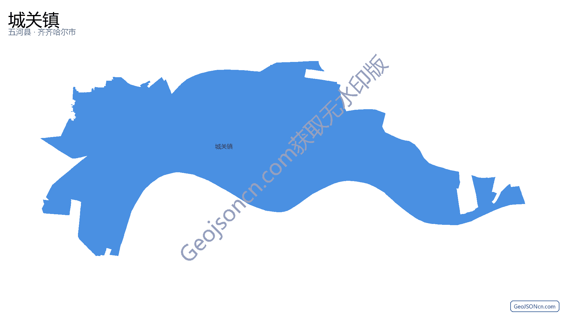 城关镇行政区划边界地图（五河县·蚌埠市）,提供GeoJSON、SHP矢量边界数据下载及高清地图大图(PNG/JPG) - GeoJSONcn.com