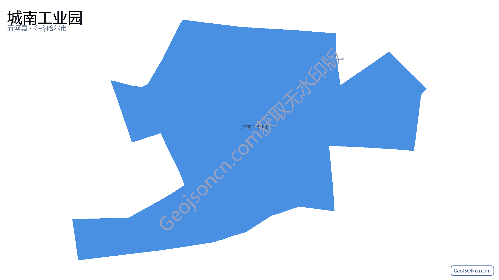 城南工业园行政区划边界地图(五河县·蚌埠市),提供GeoJSON、SHP矢量边界数据下载及高清地图大图(PNG/JPG) - GeoJSONcn.com