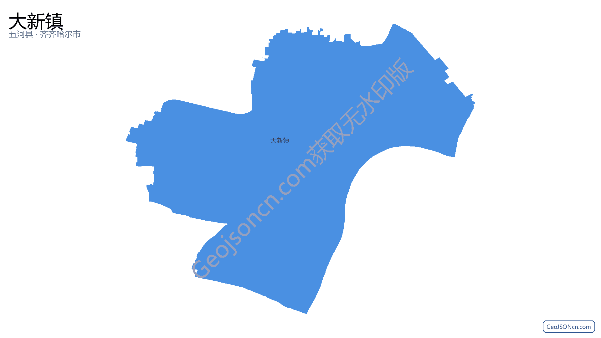 大新镇行政区划边界地图（五河县·蚌埠市）,提供GeoJSON、SHP矢量边界数据下载及高清地图大图(PNG/JPG) - GeoJSONcn.com