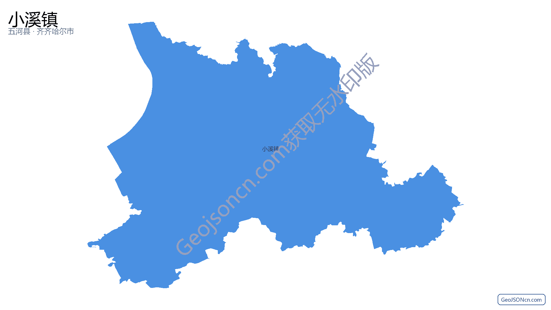 小溪镇行政区划边界地图（五河县·蚌埠市）,提供GeoJSON、SHP矢量边界数据下载及高清地图大图(PNG/JPG) - GeoJSONcn.com