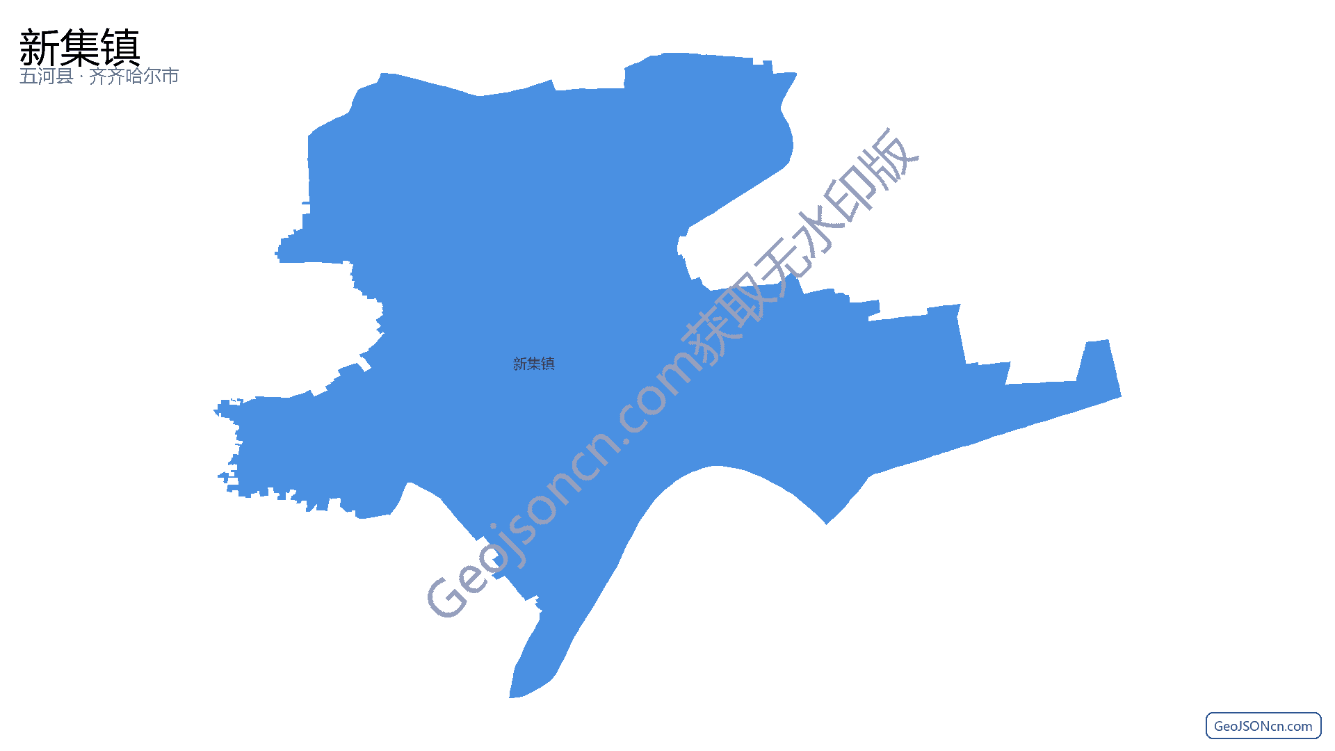 新集镇行政区划边界地图（五河县·蚌埠市）,提供GeoJSON、SHP矢量边界数据下载及高清地图大图(PNG/JPG) - GeoJSONcn.com