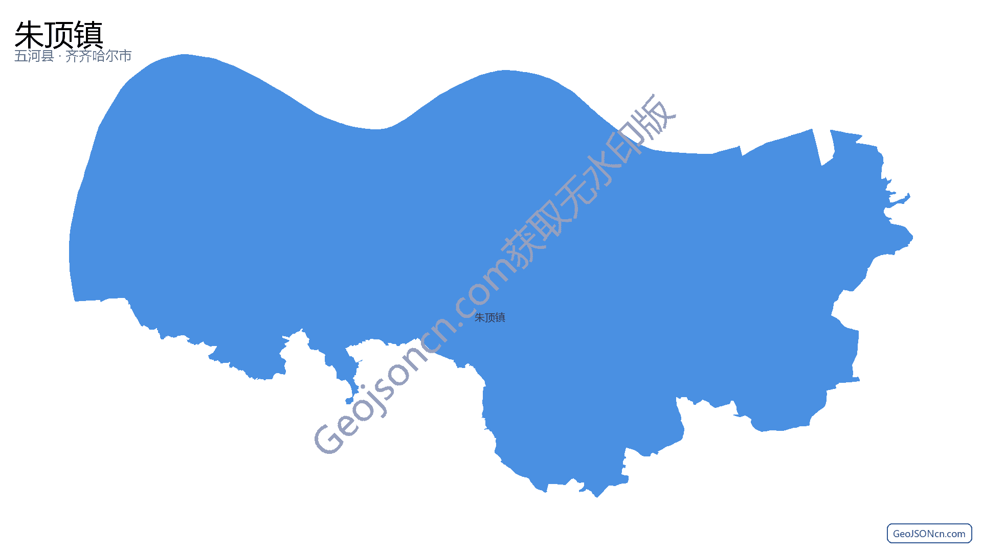 朱顶镇行政区划边界地图（五河县·蚌埠市）,提供GeoJSON、SHP矢量边界数据下载及高清地图大图(PNG/JPG) - GeoJSONcn.com