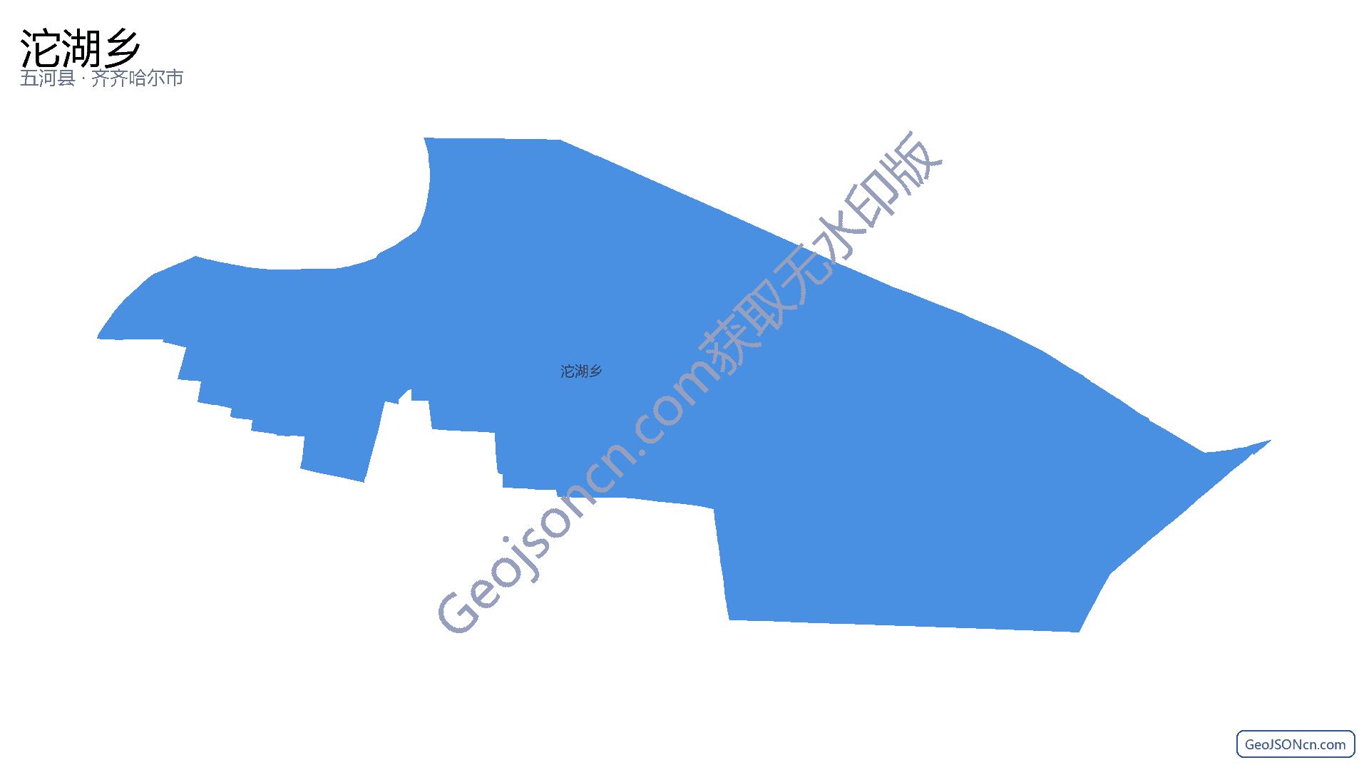 沱湖乡行政区划边界地图（五河县·蚌埠市）,提供GeoJSON、SHP矢量边界数据下载及高清地图大图(PNG/JPG) - GeoJSONcn.com