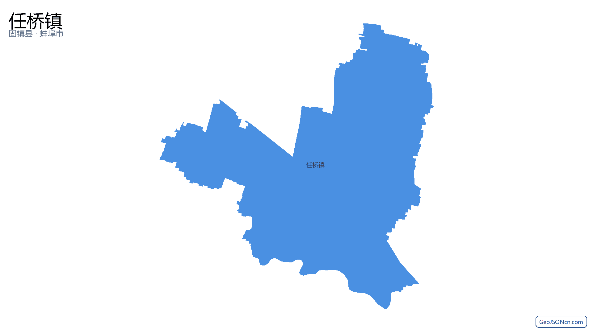 任桥镇行政区划边界地图（固镇县·蚌埠市）,提供GeoJSON、SHP矢量边界数据下载及高清地图大图(PNG/JPG) - GeoJSONcn.com