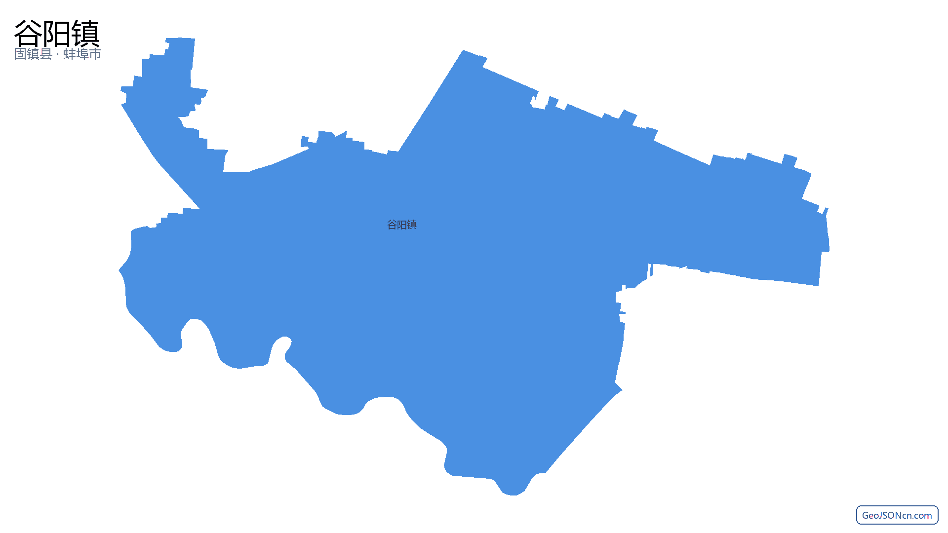 谷阳镇行政区划边界地图（固镇县·蚌埠市）,提供GeoJSON、SHP矢量边界数据下载及高清地图大图(PNG/JPG) - GeoJSONcn.com