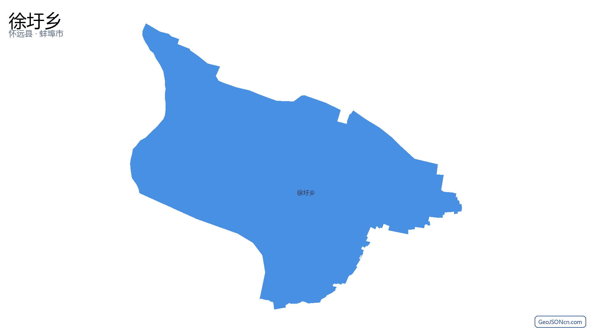 徐圩乡行政区划边界地图(怀远县·蚌埠市),提供GeoJSON、SHP矢量边界数据下载及高清地图大图(PNG/JPG) - GeoJSONcn.com