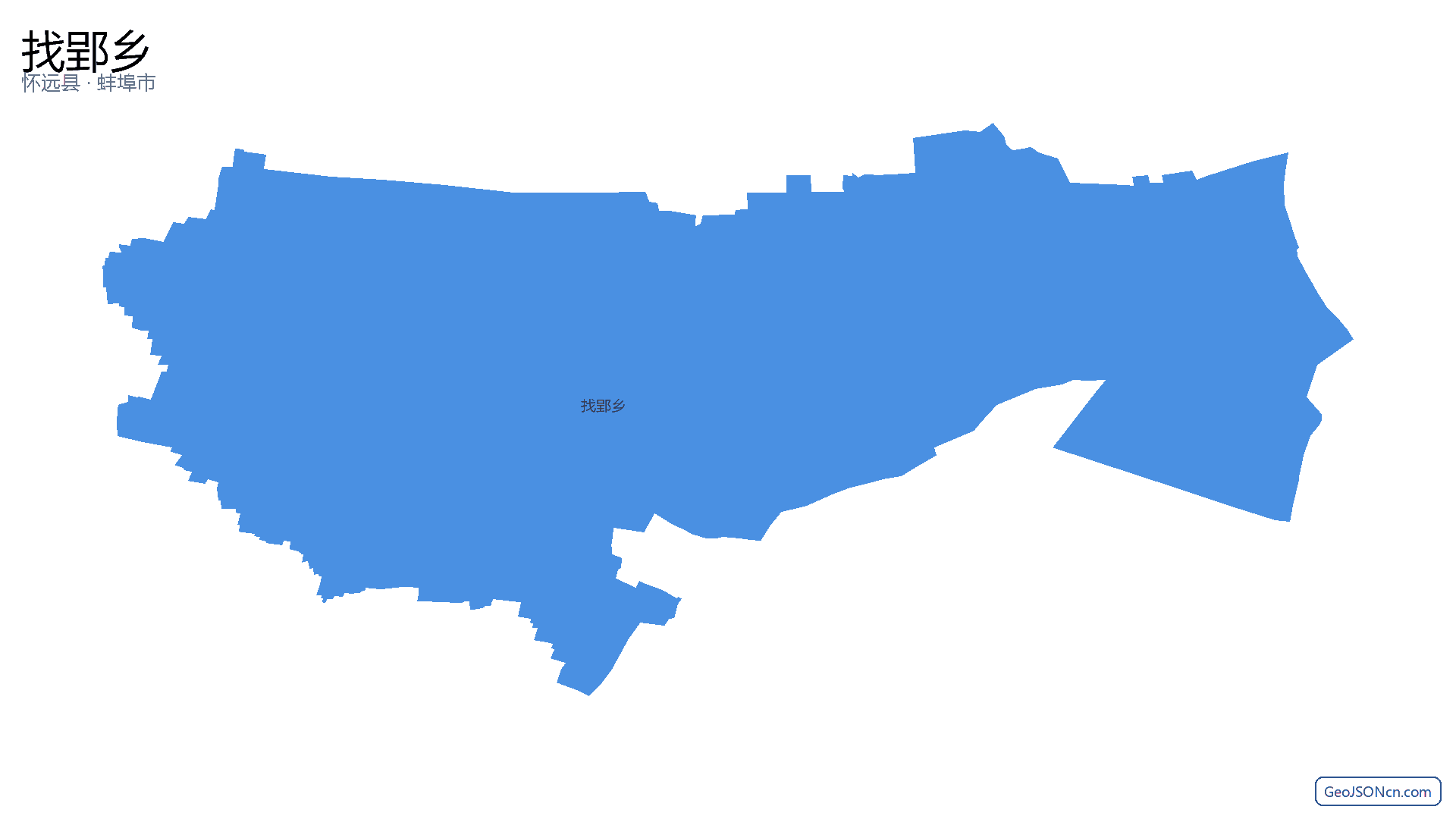 找郢乡行政区划边界地图（怀远县·蚌埠市）,提供GeoJSON、SHP矢量边界数据下载及高清地图大图(PNG/JPG) - GeoJSONcn.com