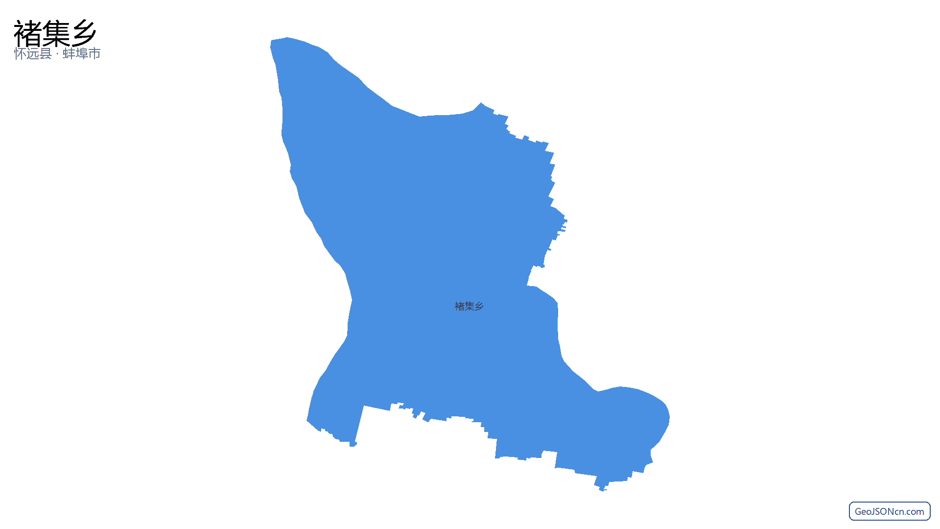 褚集乡行政区划边界地图(怀远县·蚌埠市),提供GeoJSON、SHP矢量边界数据下载及高清地图大图(PNG/JPG) - GeoJSONcn.com