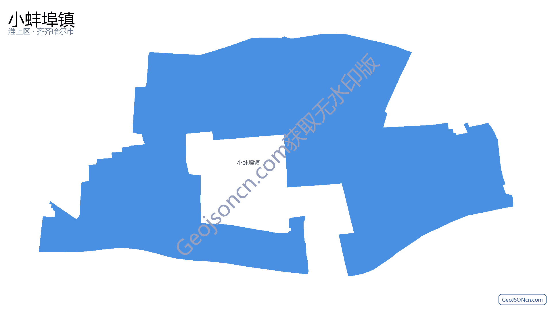 小蚌埠镇行政区划边界地图(淮上区·蚌埠市),提供GeoJSON、SHP矢量边界数据下载及高清地图大图(PNG/JPG) - GeoJSONcn.com