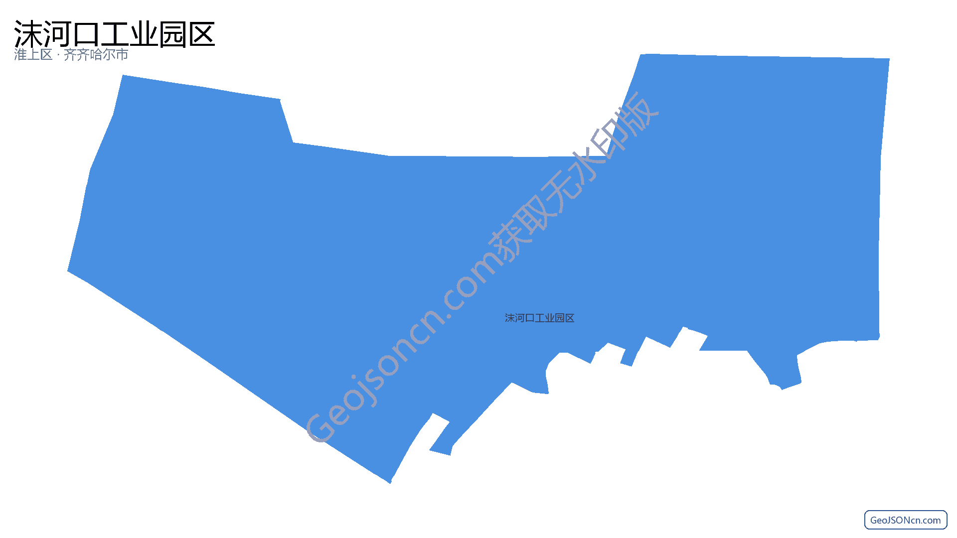 沫河口工业园区行政区划边界地图（淮上区·蚌埠市）,提供GeoJSON、SHP矢量边界数据下载及高清地图大图(PNG/JPG) - GeoJSONcn.com