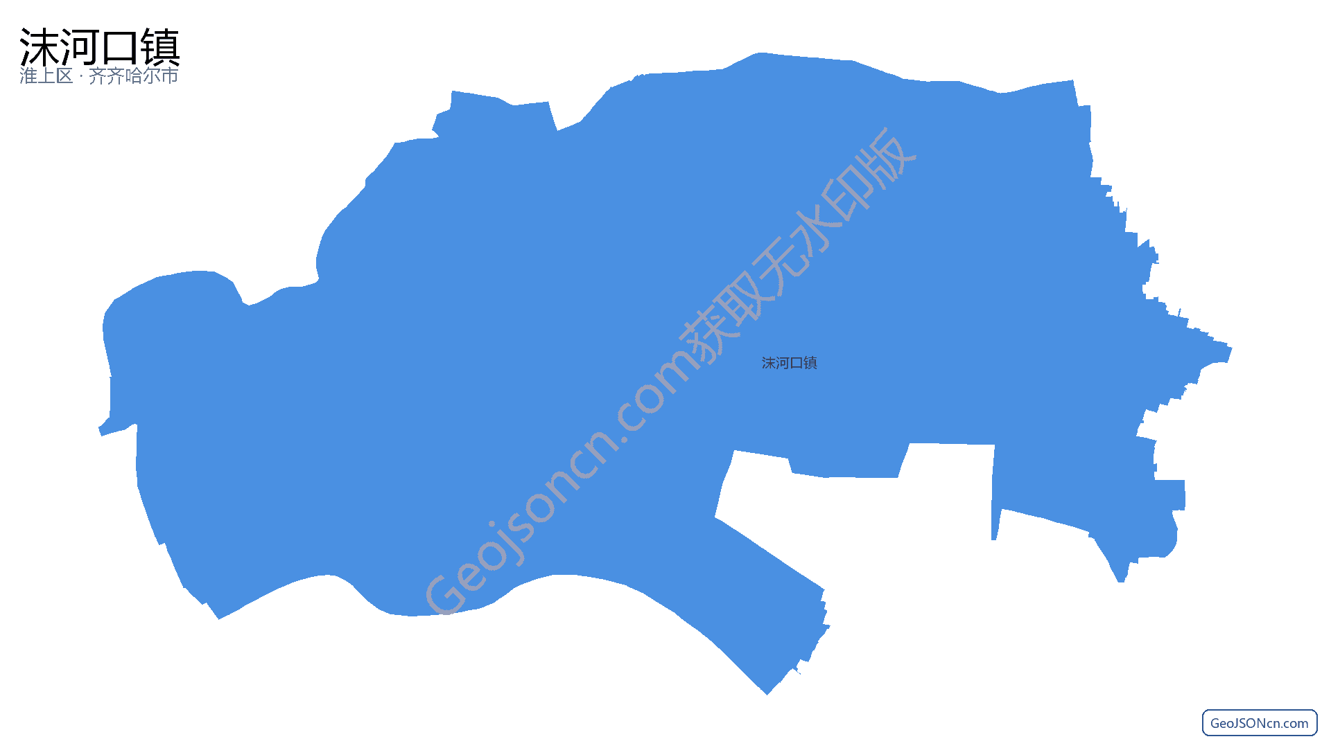 沫河口镇行政区划边界地图（淮上区·蚌埠市）,提供GeoJSON、SHP矢量边界数据下载及高清地图大图(PNG/JPG) - GeoJSONcn.com