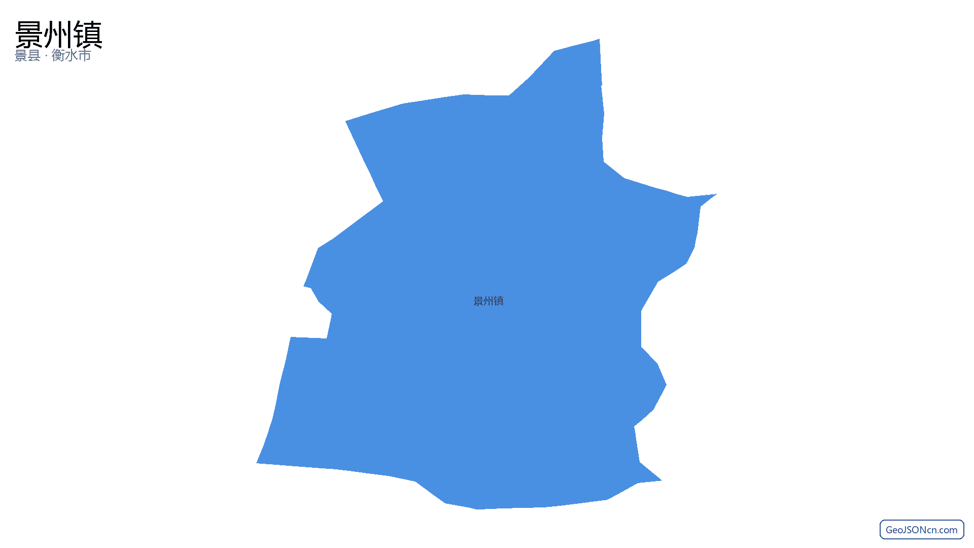 景州镇行政区划边界地图（景县·衡水市）,提供GeoJSON、SHP矢量边界数据下载及高清地图大图(PNG/JPG) - GeoJSONcn.com