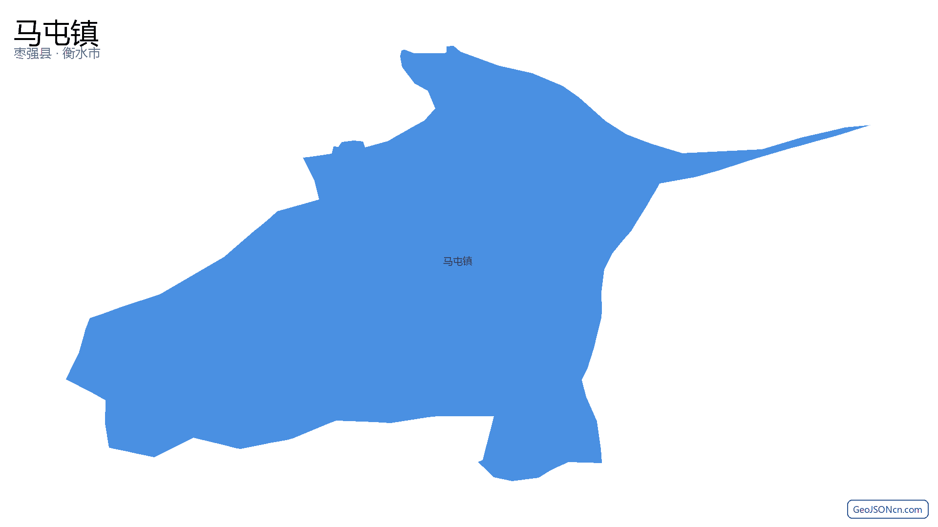 马屯镇行政区划边界地图（枣强县·衡水市）,提供GeoJSON、SHP矢量边界数据下载及高清地图大图(PNG/JPG) - GeoJSONcn.com