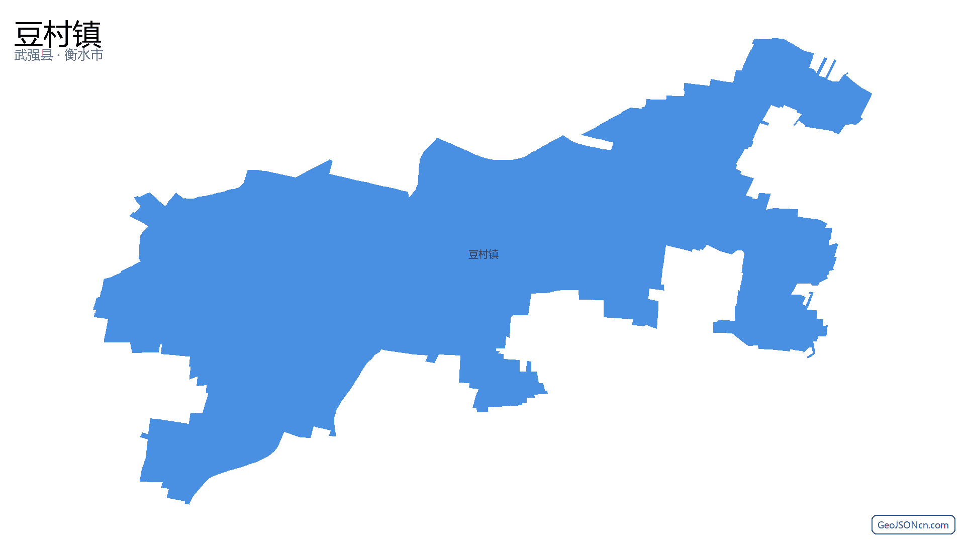 豆村镇行政区划边界地图（武强县·衡水市）,提供GeoJSON、SHP矢量边界数据下载及高清地图大图(PNG/JPG) - GeoJSONcn.com