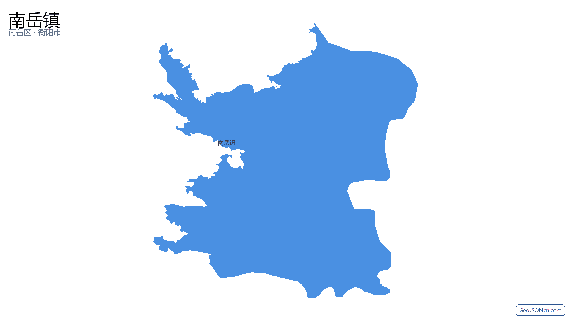 南岳镇行政区划边界地图(南岳区·衡阳市),提供GeoJSON、SHP矢量边界数据下载及高清地图大图(PNG/JPG) - GeoJSONcn.com