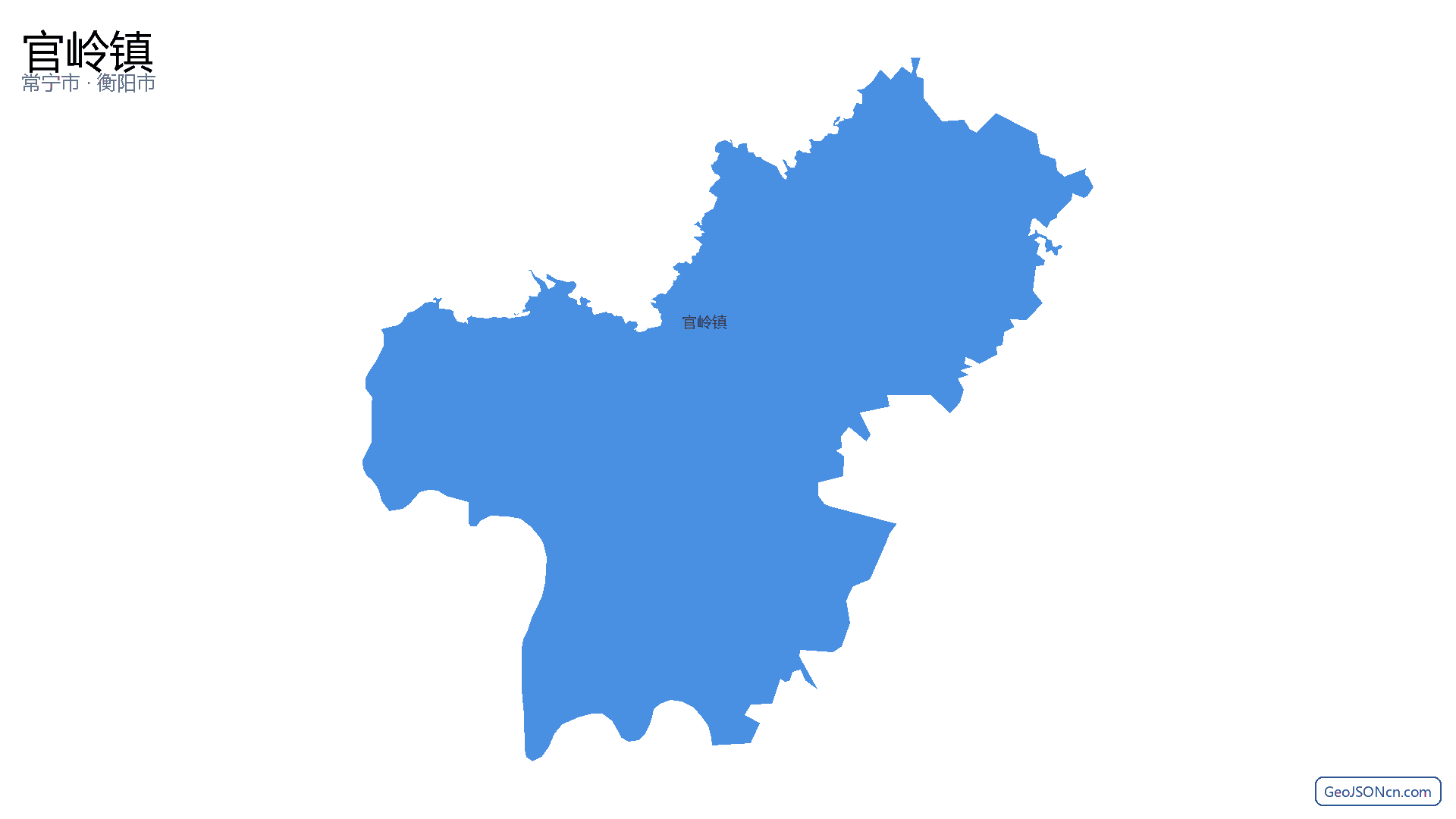官岭镇行政区划边界地图(常宁市·衡阳市),提供GeoJSON、SHP矢量边界数据下载及高清地图大图(PNG/JPG) - GeoJSONcn.com