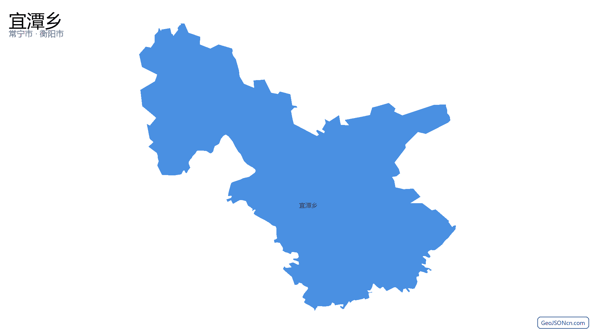 宜潭乡行政区划边界地图(常宁市·衡阳市),提供GeoJSON、SHP矢量边界数据下载及高清地图大图(PNG/JPG) - GeoJSONcn.com