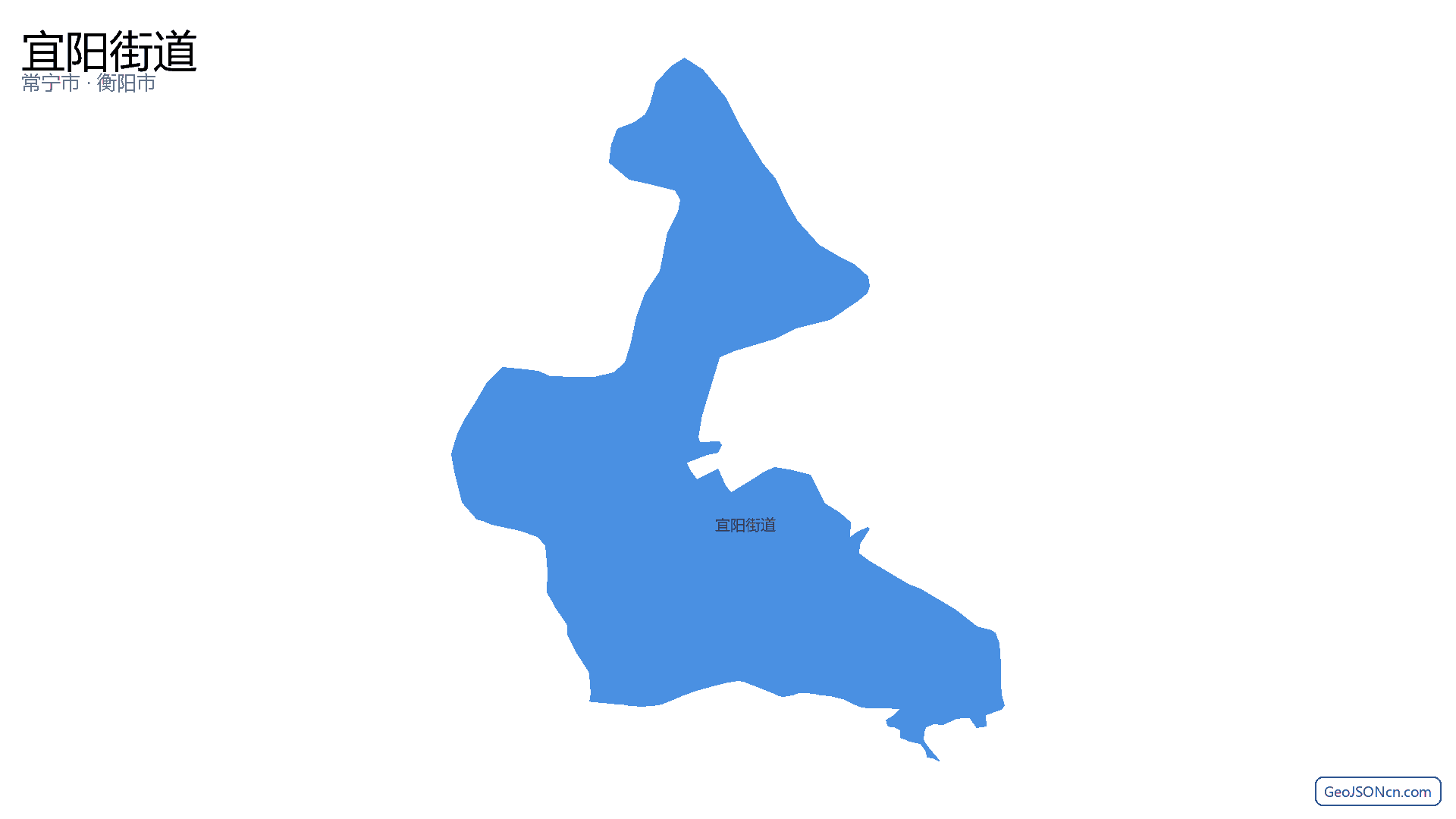 宜阳街道行政区划边界地图(常宁市·衡阳市),提供GeoJSON、SHP矢量边界数据下载及高清地图大图(PNG/JPG) - GeoJSONcn.com