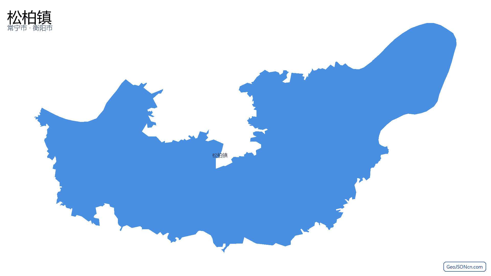 松柏镇行政区划边界地图（常宁市·衡阳市）,提供GeoJSON、SHP矢量边界数据下载及高清地图大图(PNG/JPG) - GeoJSONcn.com