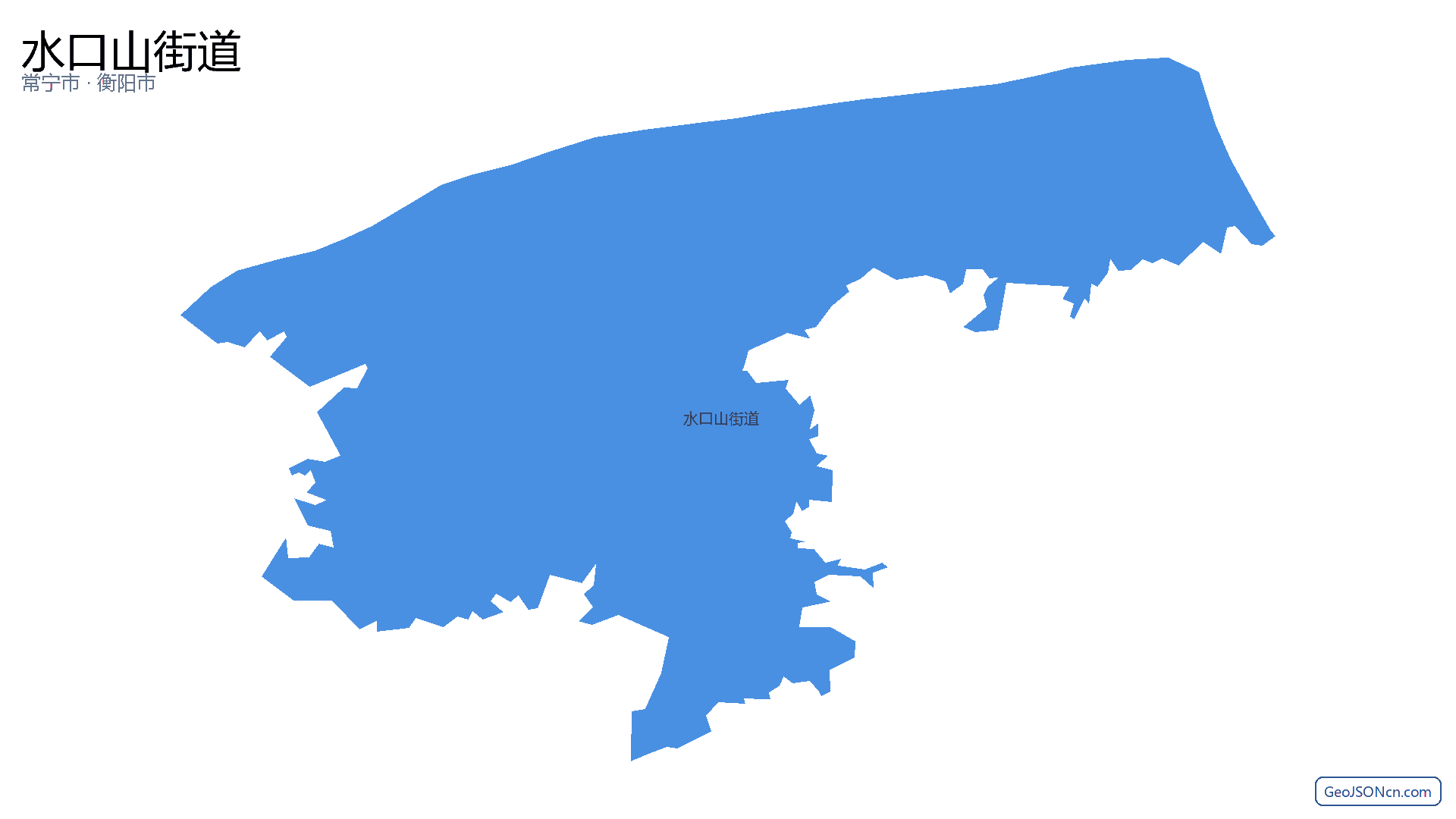 水口山街道行政区划边界地图(常宁市·衡阳市),提供GeoJSON、SHP矢量边界数据下载及高清地图大图(PNG/JPG) - GeoJSONcn.com