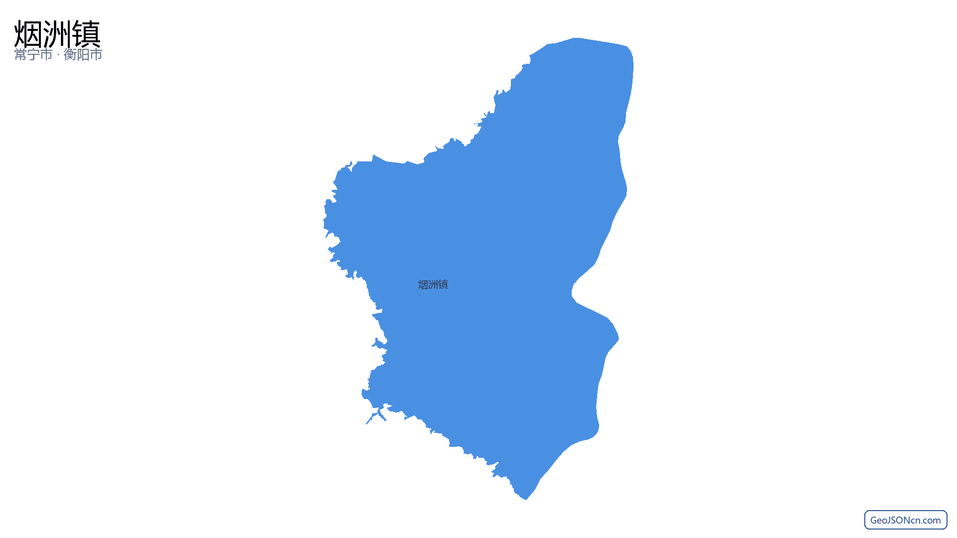 烟洲镇行政区划边界地图(常宁市·衡阳市),提供GeoJSON、SHP矢量边界数据下载及高清地图大图(PNG/JPG) - GeoJSONcn.com