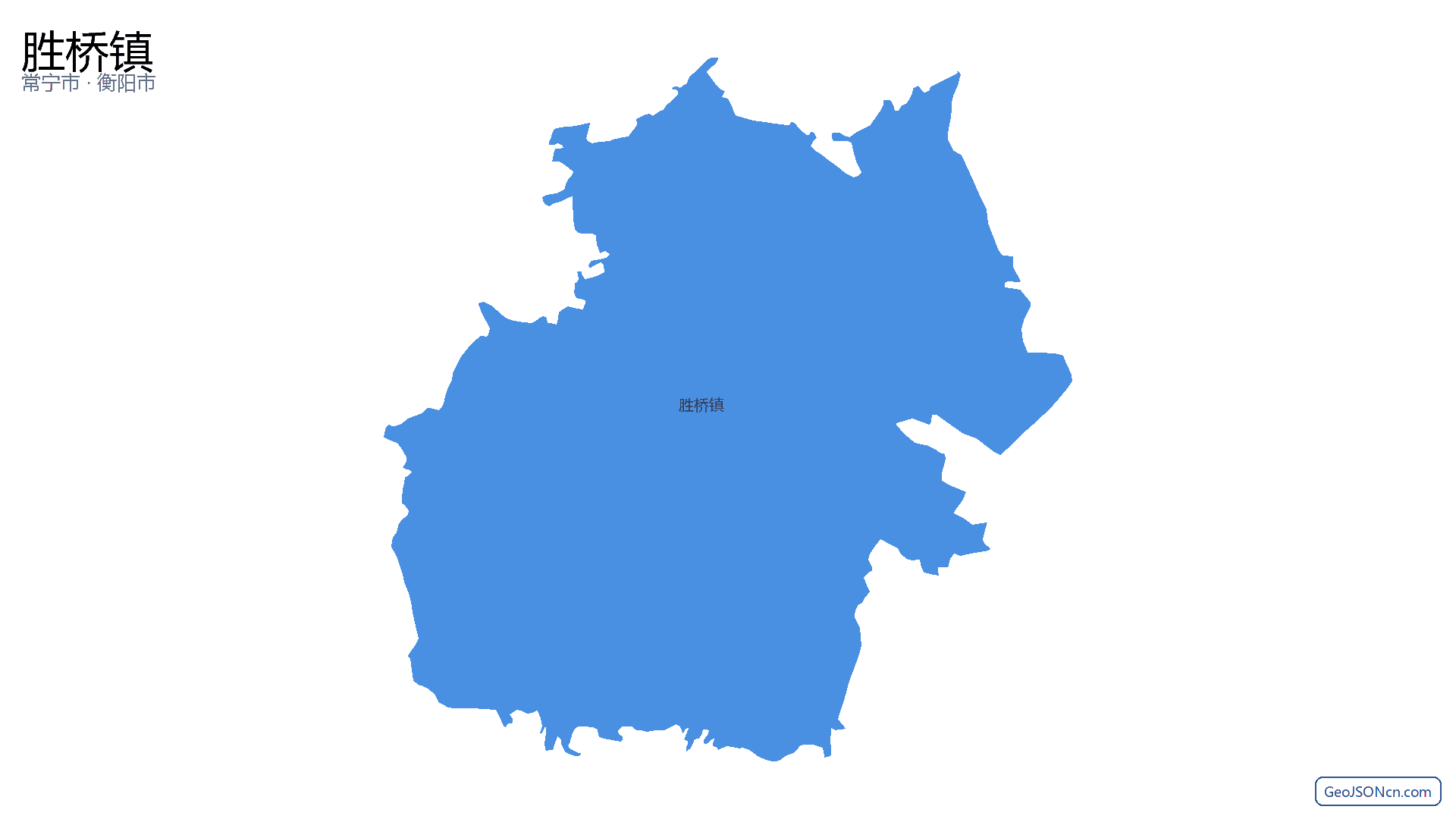 胜桥镇行政区划边界地图(常宁市·衡阳市),提供GeoJSON、SHP矢量边界数据下载及高清地图大图(PNG/JPG) - GeoJSONcn.com