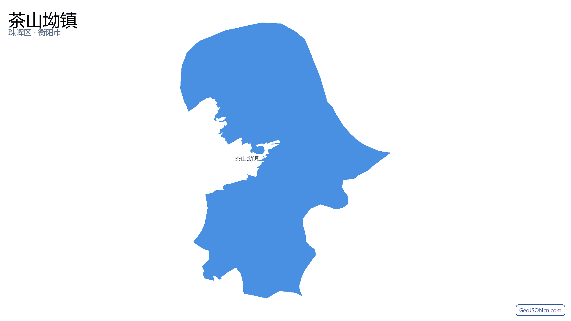 茶山坳镇行政区划边界地图(珠晖区·衡阳市),提供GeoJSON、SHP矢量边界数据下载及高清地图大图(PNG/JPG) - GeoJSONcn.com