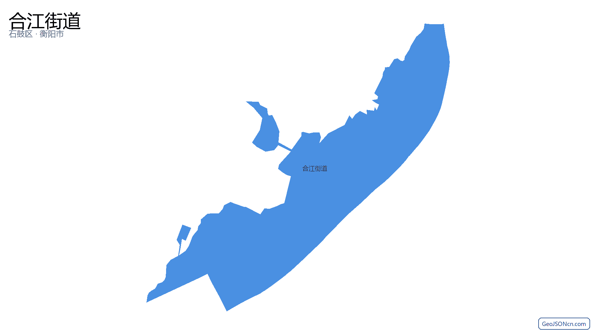 合江街道行政区划边界地图（石鼓区·衡阳市）,提供GeoJSON、SHP矢量边界数据下载及高清地图大图(PNG/JPG) - GeoJSONcn.com