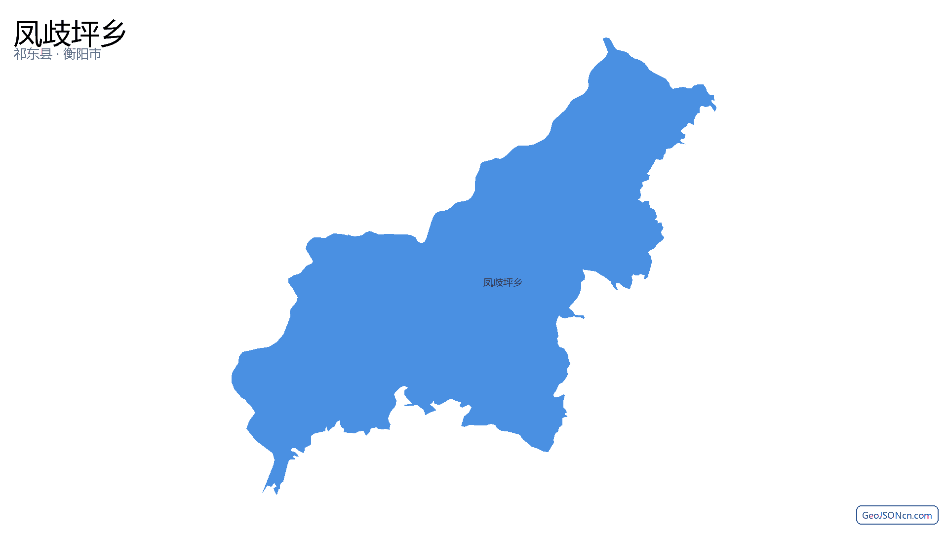 凤歧坪乡行政区划边界地图（祁东县·衡阳市）,提供GeoJSON、SHP矢量边界数据下载及高清地图大图(PNG/JPG) - GeoJSONcn.com