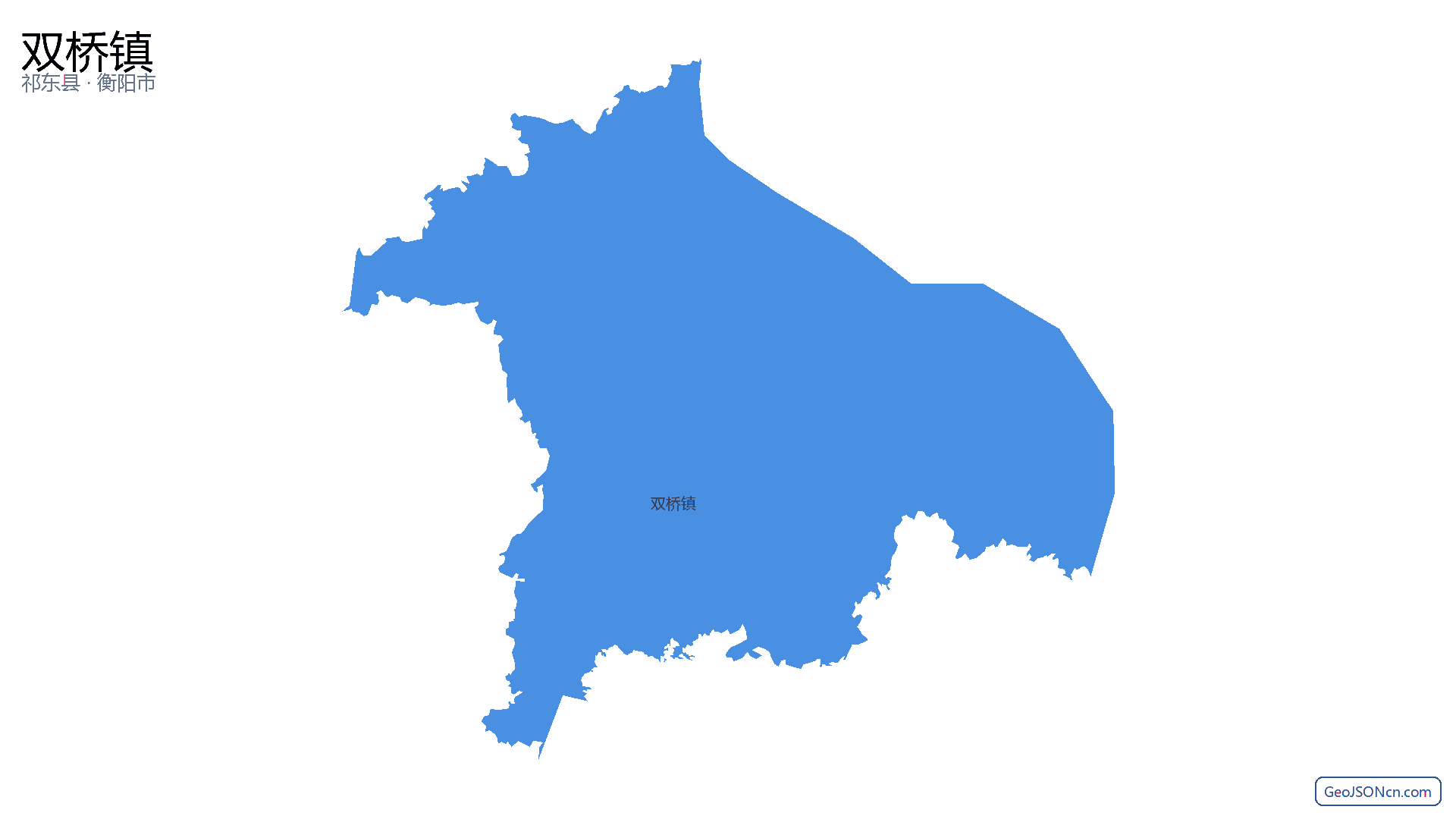 双桥镇行政区划边界地图(祁东县·衡阳市),提供GeoJSON、SHP矢量边界数据下载及高清地图大图(PNG/JPG) - GeoJSONcn.com