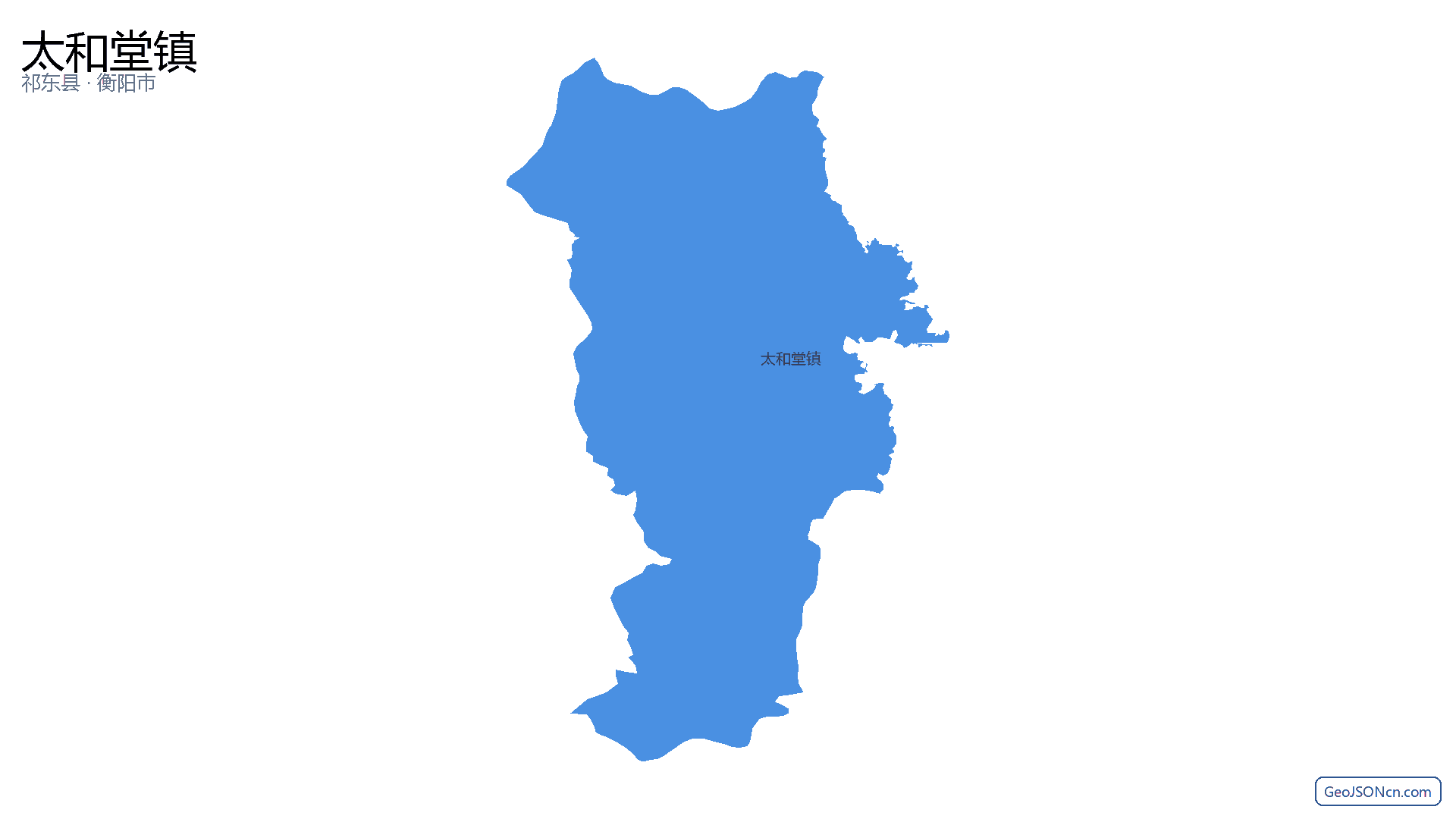 太和堂镇行政区划边界地图（祁东县·衡阳市）,提供GeoJSON、SHP矢量边界数据下载及高清地图大图(PNG/JPG) - GeoJSONcn.com