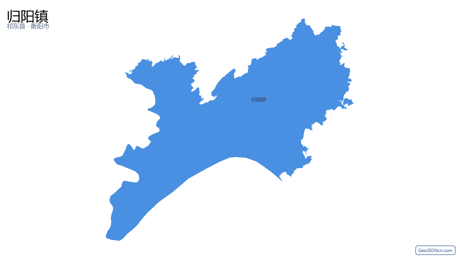 归阳镇行政区划边界地图(祁东县·衡阳市),提供GeoJSON、SHP矢量边界数据下载及高清地图大图(PNG/JPG) - GeoJSONcn.com
