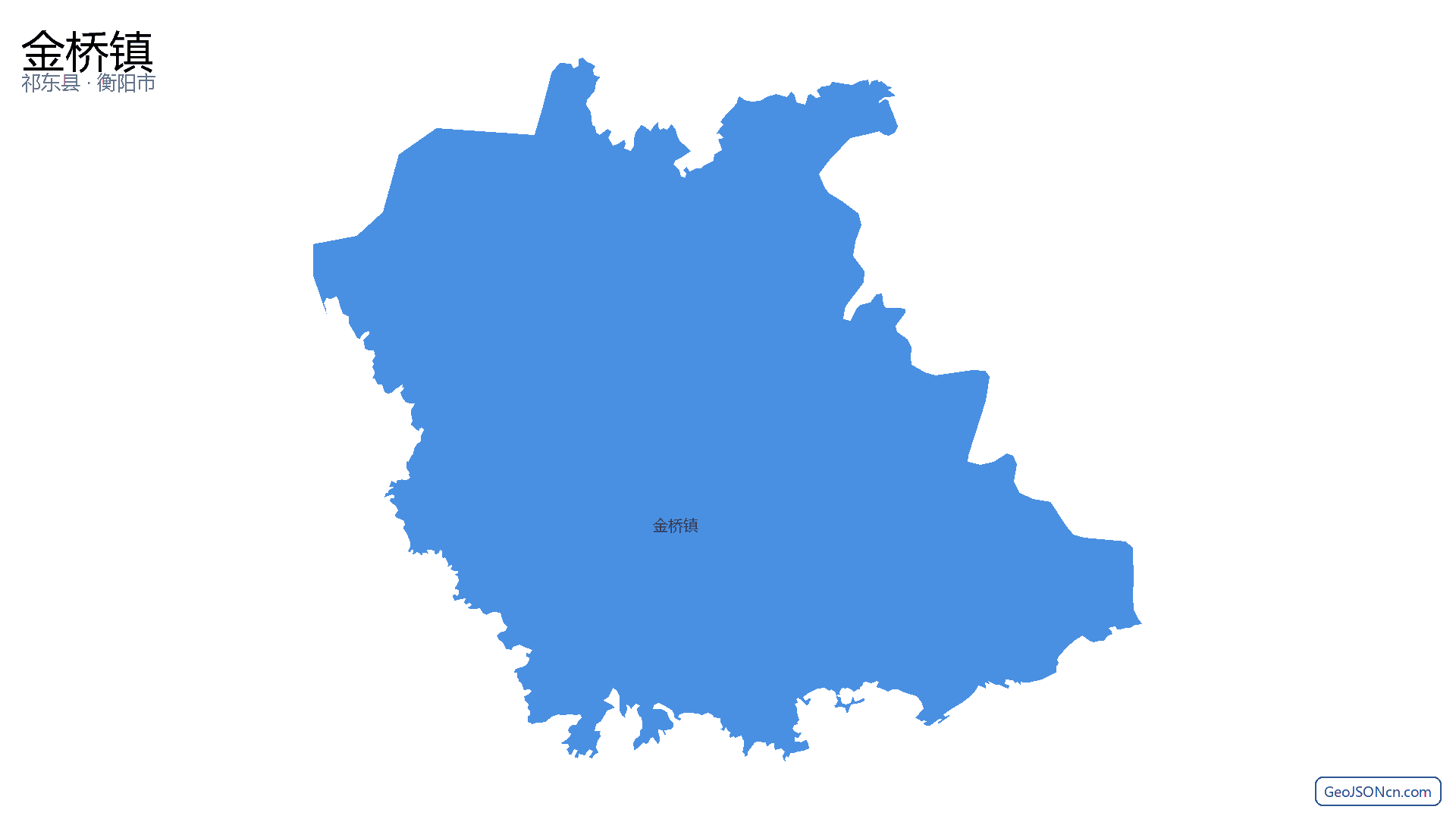 金桥镇行政区划边界地图(祁东县·衡阳市),提供GeoJSON、SHP矢量边界数据下载及高清地图大图(PNG/JPG) - GeoJSONcn.com
