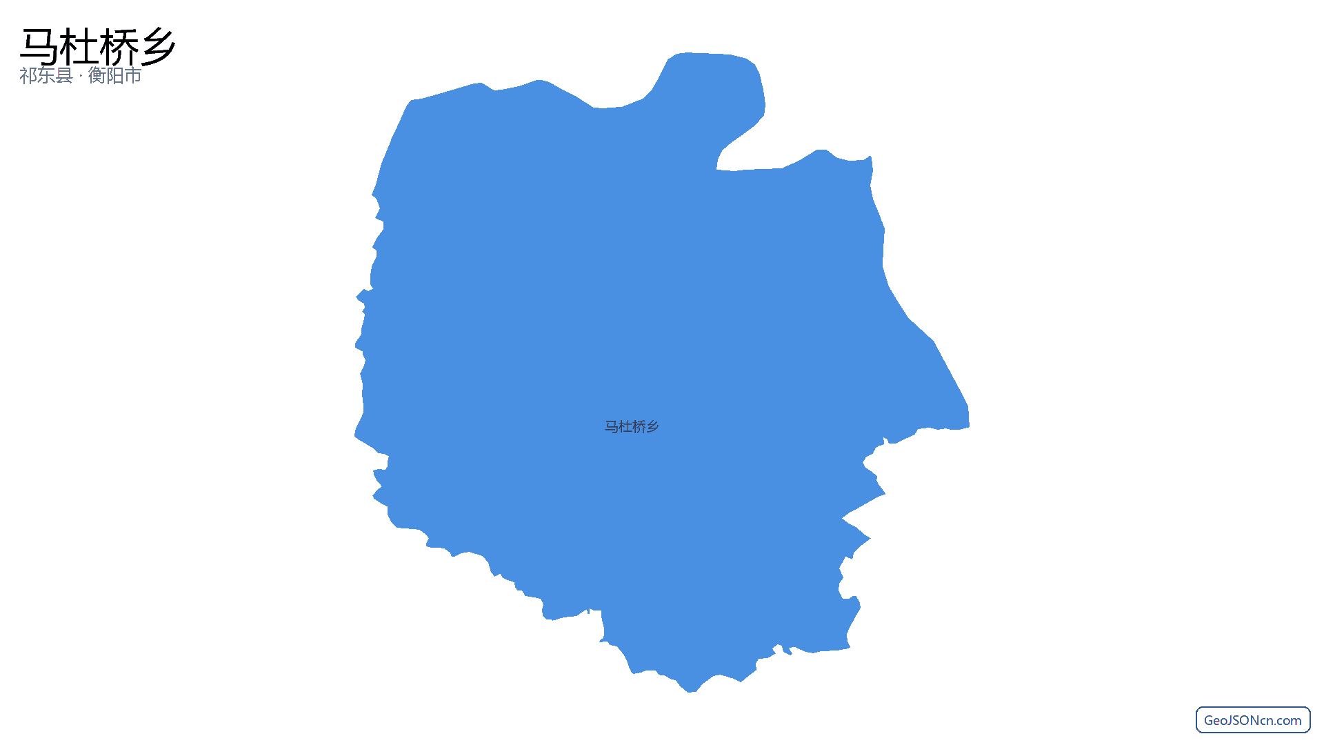 马杜桥乡行政区划边界地图（祁东县·衡阳市）,提供GeoJSON、SHP矢量边界数据下载及高清地图大图(PNG/JPG) - GeoJSONcn.com