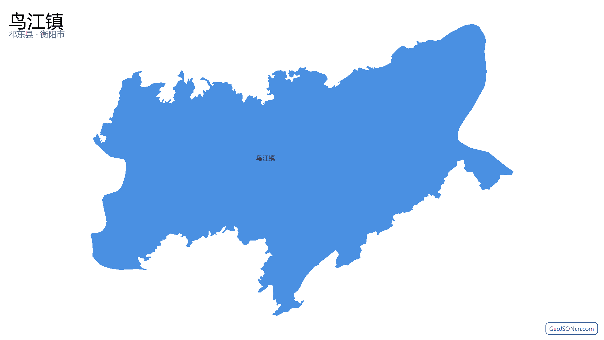 鸟江镇行政区划边界地图（祁东县·衡阳市）,提供GeoJSON、SHP矢量边界数据下载及高清地图大图(PNG/JPG) - GeoJSONcn.com