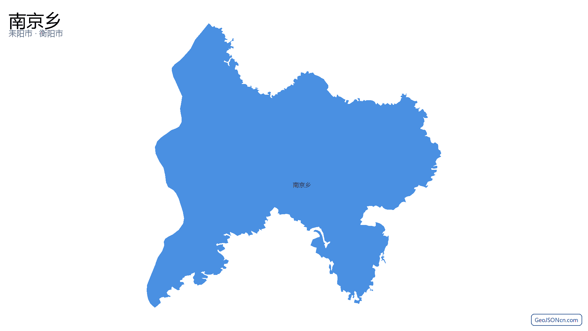 南京乡行政区划边界地图（耒阳市·衡阳市）,提供GeoJSON、SHP矢量边界数据下载及高清地图大图(PNG/JPG) - GeoJSONcn.com