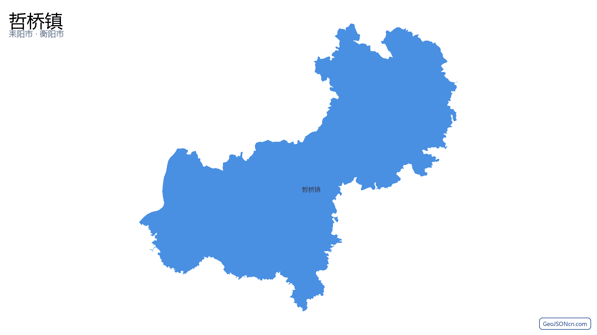 哲桥镇行政区划边界地图(耒阳市·衡阳市),提供GeoJSON、SHP矢量边界数据下载及高清地图大图(PNG/JPG) - GeoJSONcn.com