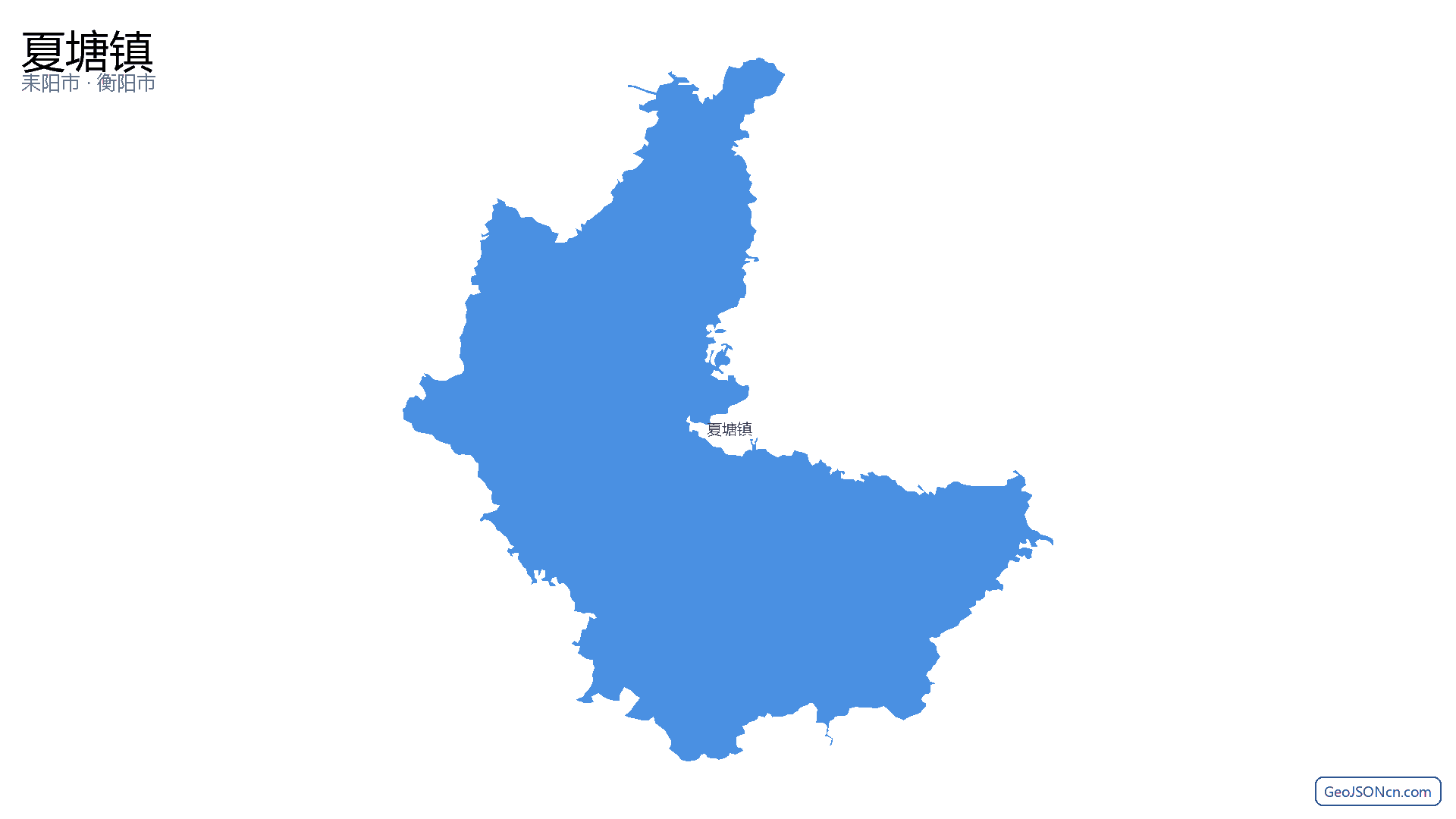 夏塘镇行政区划边界地图（耒阳市·衡阳市）,提供GeoJSON、SHP矢量边界数据下载及高清地图大图(PNG/JPG) - GeoJSONcn.com