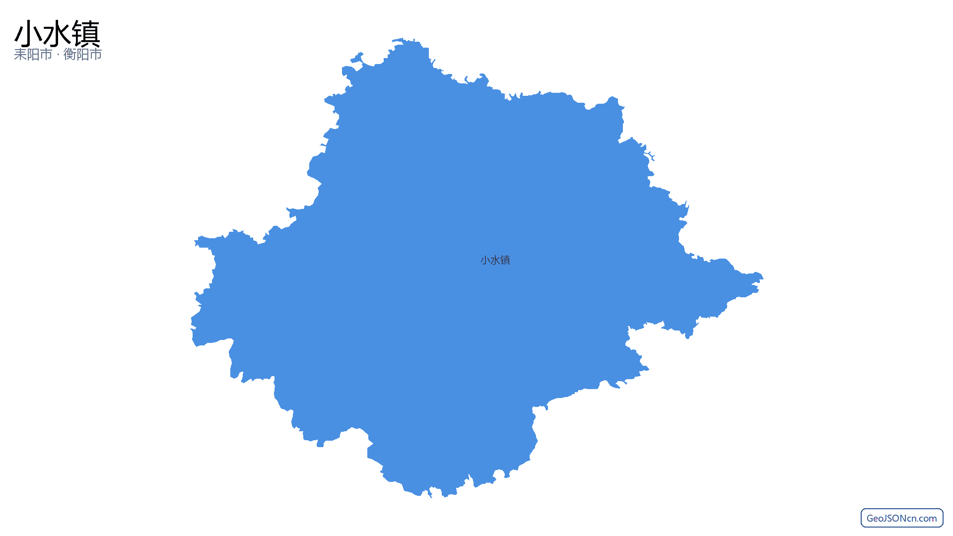 小水镇行政区划边界地图（耒阳市·衡阳市）,提供GeoJSON、SHP矢量边界数据下载及高清地图大图(PNG/JPG) - GeoJSONcn.com