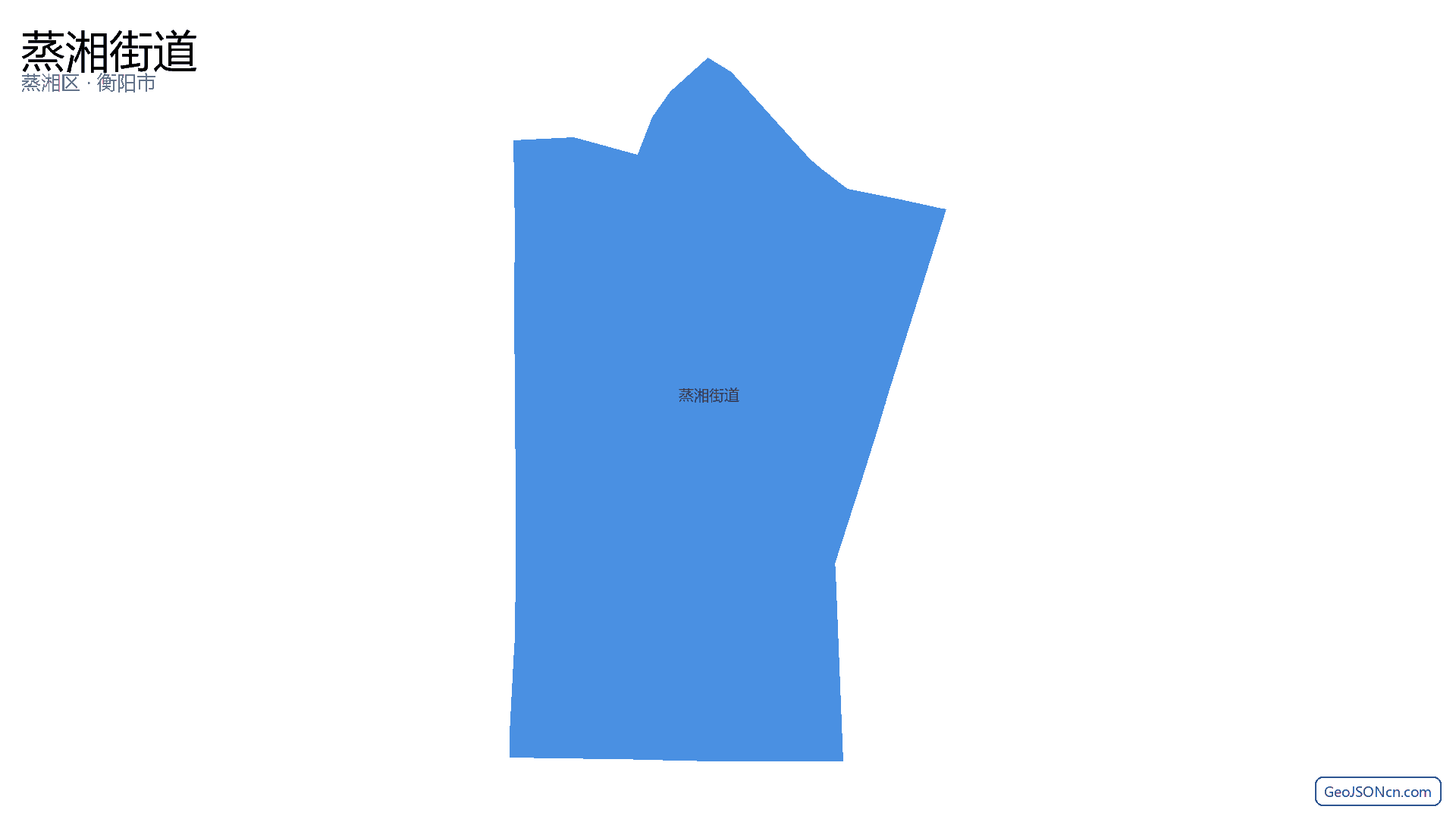 蒸湘街道行政区划边界地图(蒸湘区·衡阳市),提供GeoJSON、SHP矢量边界数据下载及高清地图大图(PNG/JPG) - GeoJSONcn.com