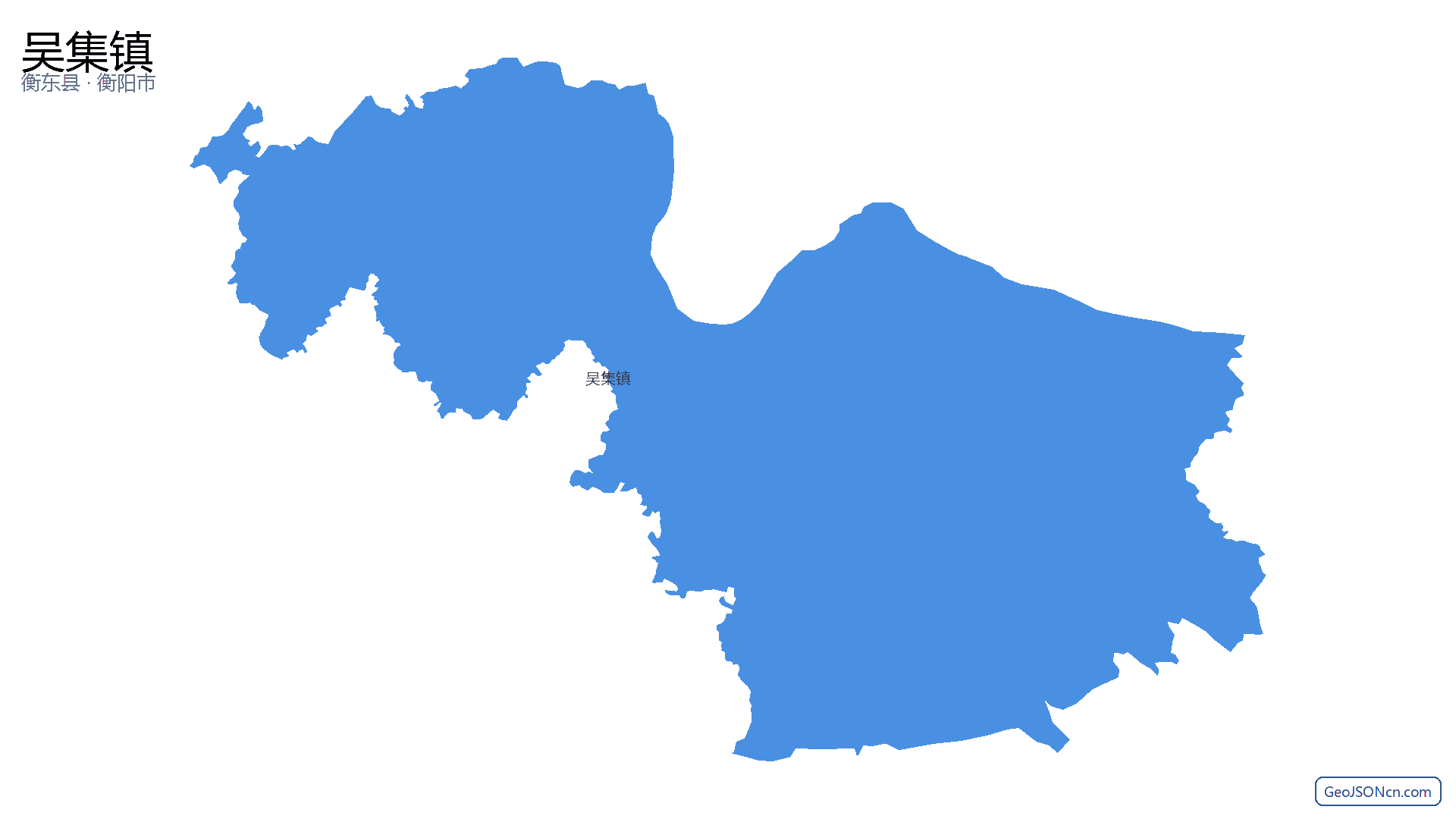 吴集镇行政区划边界地图(衡东县·衡阳市),提供GeoJSON、SHP矢量边界数据下载及高清地图大图(PNG/JPG) - GeoJSONcn.com