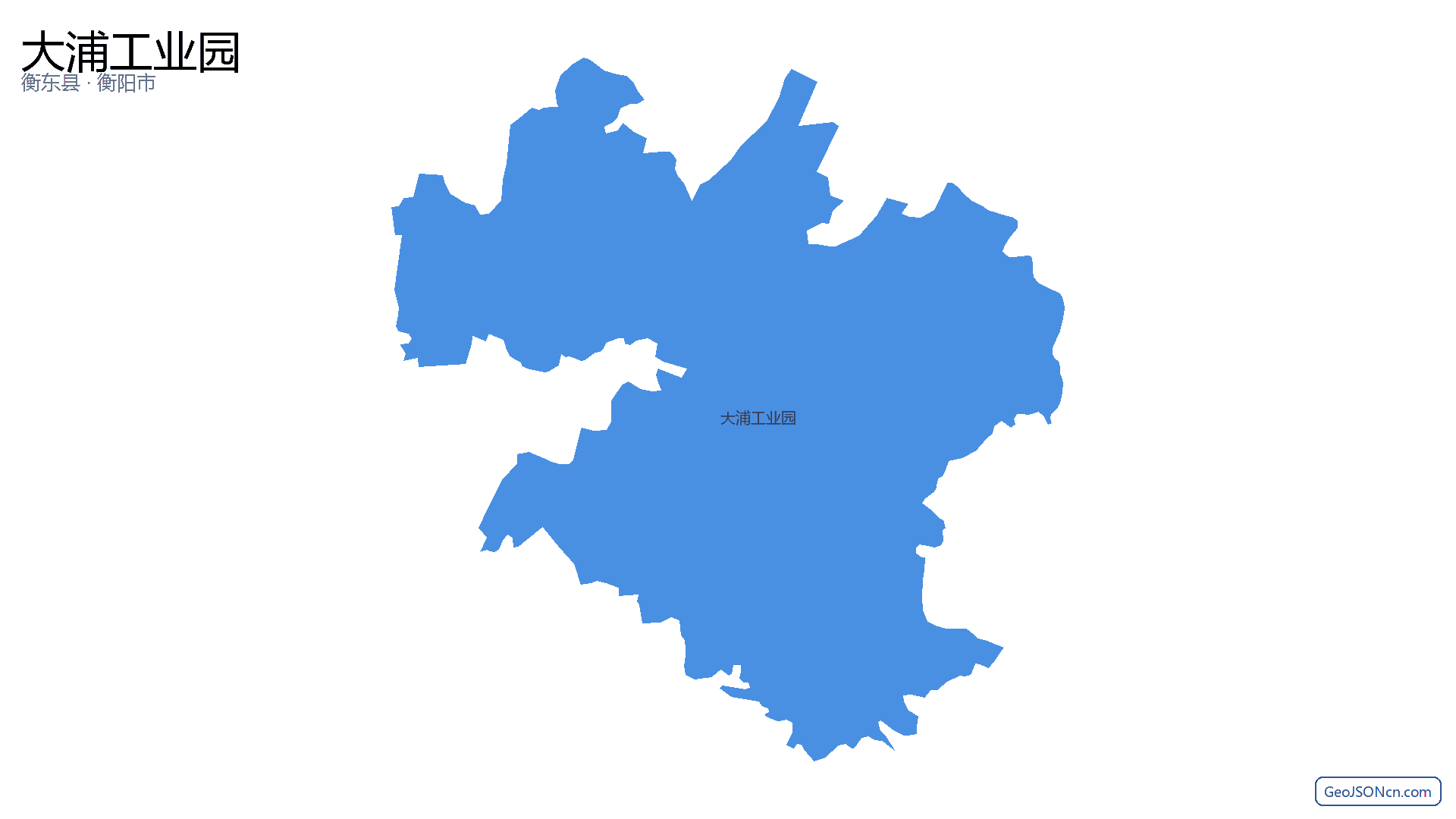 大浦工业园行政区划边界地图(衡东县·衡阳市),提供GeoJSON、SHP矢量边界数据下载及高清地图大图(PNG/JPG) - GeoJSONcn.com