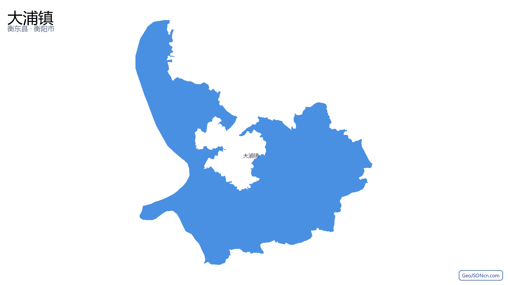 大浦镇行政区划边界地图(衡东县·衡阳市),提供GeoJSON、SHP矢量边界数据下载及高清地图大图(PNG/JPG) - GeoJSONcn.com