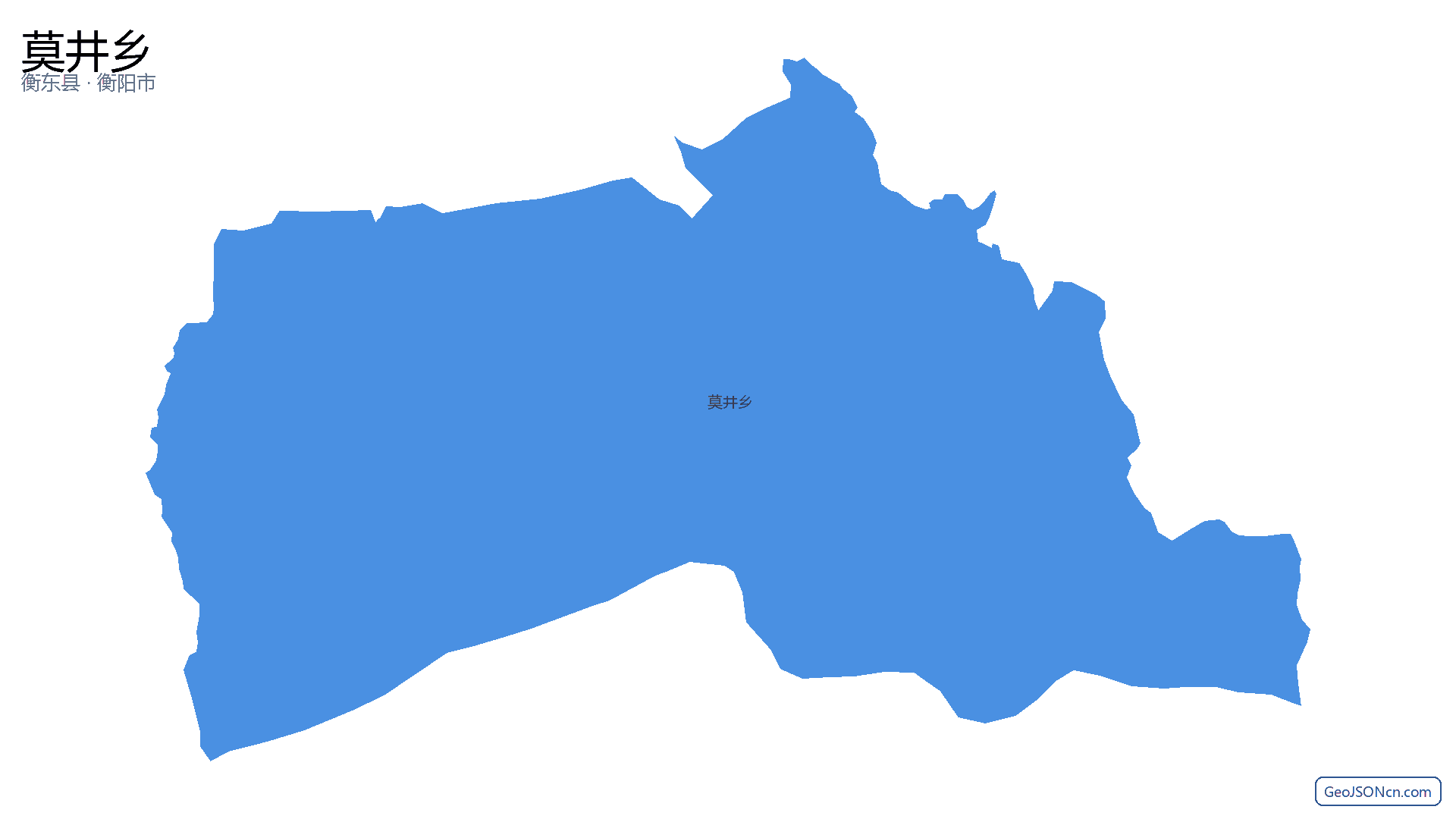 莫井乡行政区划边界地图(衡东县·衡阳市),提供GeoJSON、SHP矢量边界数据下载及高清地图大图(PNG/JPG) - GeoJSONcn.com