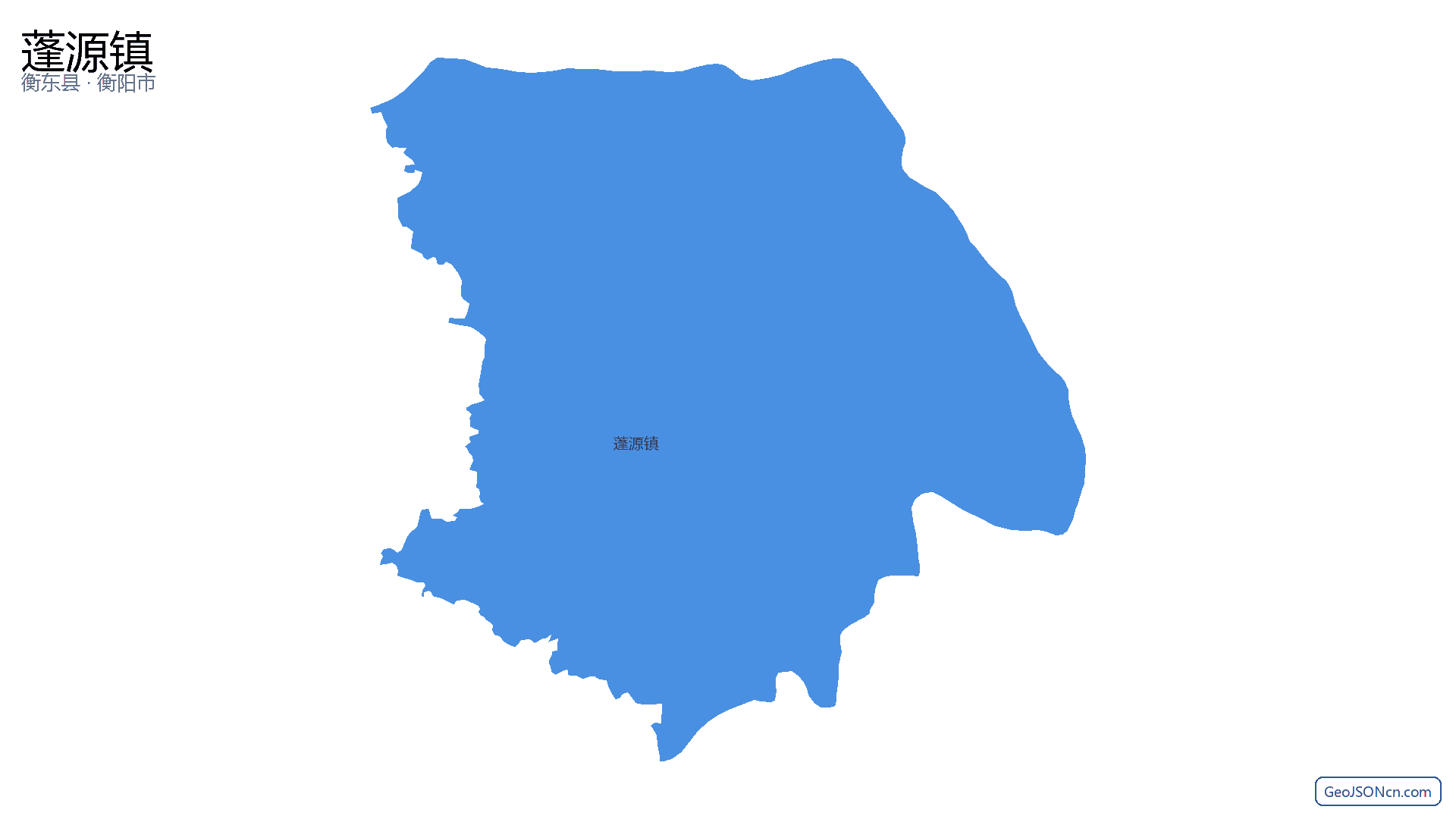 蓬源镇行政区划边界地图(衡东县·衡阳市),提供GeoJSON、SHP矢量边界数据下载及高清地图大图(PNG/JPG) - GeoJSONcn.com