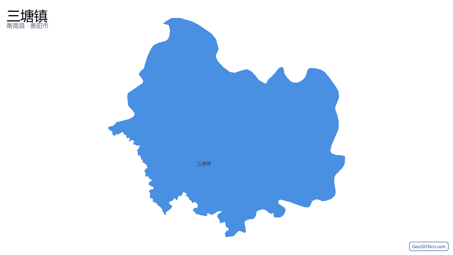 三塘镇行政区划边界地图(衡南县·衡阳市),提供GeoJSON、SHP矢量边界数据下载及高清地图大图(PNG/JPG) - GeoJSONcn.com