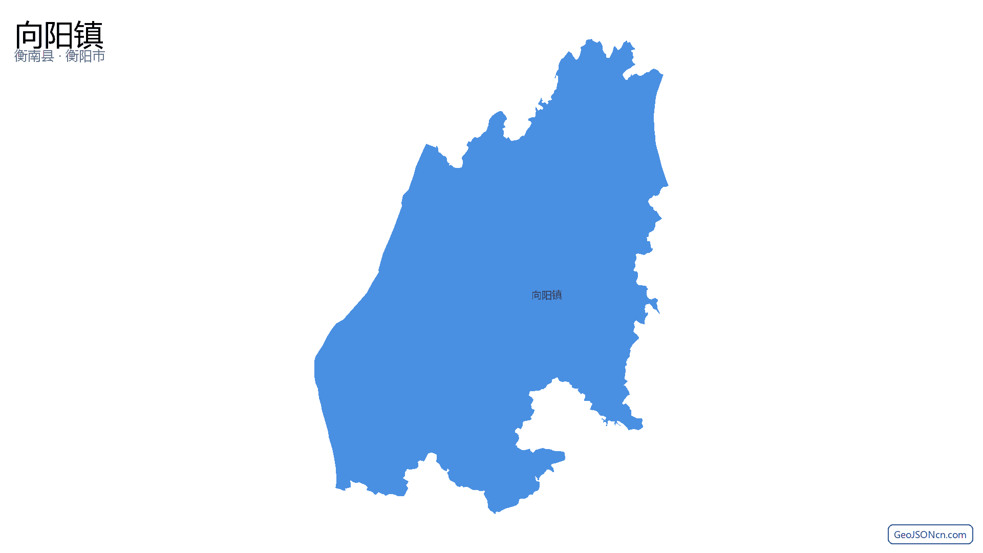 向阳镇行政区划边界地图(衡南县·衡阳市),提供GeoJSON、SHP矢量边界数据下载及高清地图大图(PNG/JPG) - GeoJSONcn.com