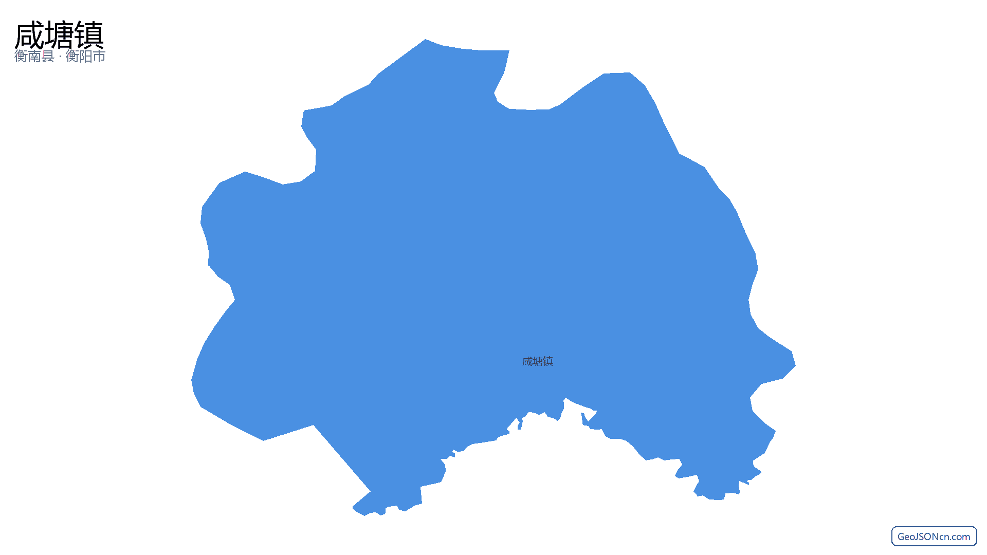 咸塘镇行政区划边界地图(衡南县·衡阳市),提供GeoJSON、SHP矢量边界数据下载及高清地图大图(PNG/JPG) - GeoJSONcn.com